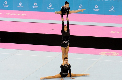 Baku 2015: Azerbaijani female gymnasts reach finals in acrobatic gymnastics
